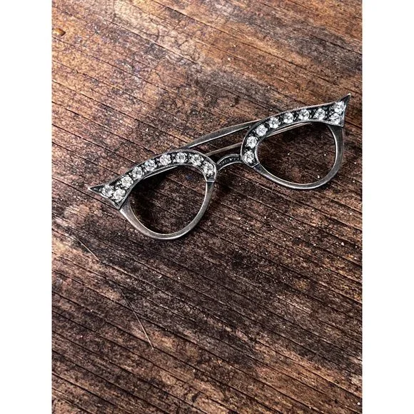 Vintage Jewelry Vintage Sterling Silver 925 Cat Eye Glasses